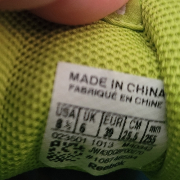 Reebok Blue and Lime Green Zigtech Athletic Running Shoes Women's Size 8.5 - Picture 4 of 6